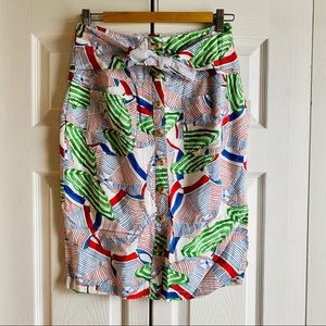 Anthropologie Colloquial Button Front Pencil Skirt